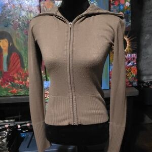 Mossimo Supply Co. Brown Zip-Up Cardigan